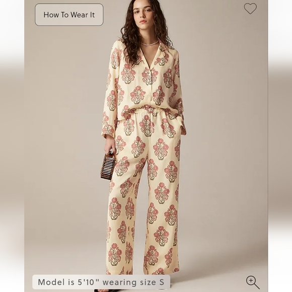 J Crew Cropped Stratus pant in block print, NWT SZ S - Picture 1 of 9